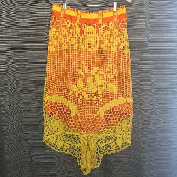 Fletcher Artworks, LLC Dresses & Skirts - Fletcher Artworks, LLC Yellow/Orange Hi-low Skirt in size Medium